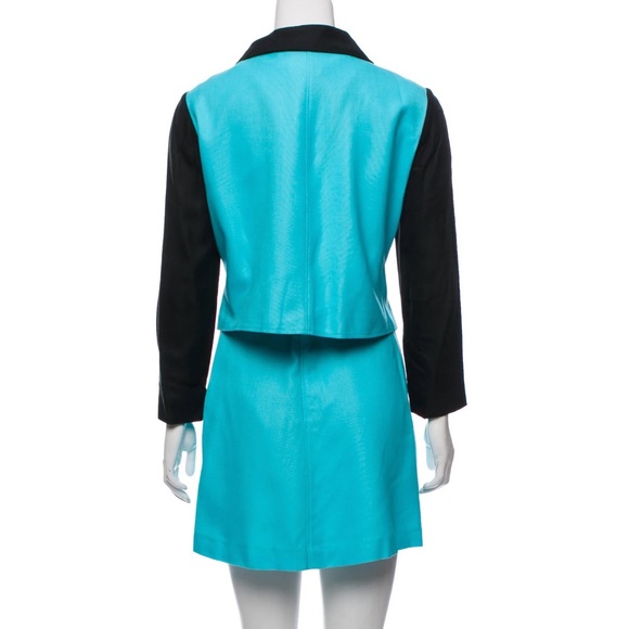 SUPER RARE vintage Courreges teal skirt set - Picture 2 of 4